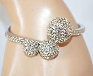 【送料無料】ブレスレット　アクセサリ―　ブレスレットシルバーラインストーンハードスタイリッシュパルスbracelet silver rhinestone hard woman glitter crystals stylish pulse through z25