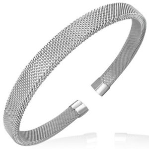 【送料無料】ブレスレット　アクセサリ―　メンズブレスレットスチールメッシュmens bracelet steel mesh elastic zense zb0013