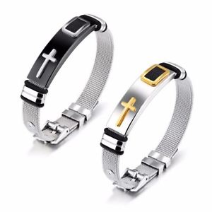 【送料無料】ブレスレット　アクセサリ―　マーラclsico cruz pulsera de hombre malla correa largo 16521cm acero inoxidable 14,425円
