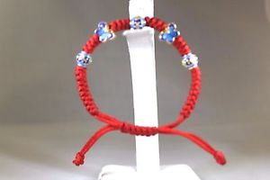 【送料無料】ブレスレット　アクセサリ―　スターリングシルバーハンドメイドコードブレスレットsterling silver handmade adjustable red cord bracelet