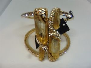 【送料無料】ブレスレット　アクセサリ―　ロスレディースカフブレスレットkara ross goldtone ladies cuff bracelet 13,855円
