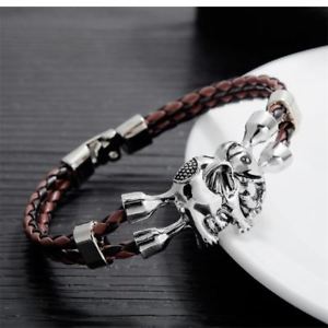 【送料無料】ブレスレット　アクセサリ―　ステンレスレザーブレスレットユニークブレスレットunique bracelets for men stainless steel leather bracelet animal friendship jewe 13,855円