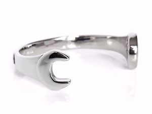 【送料無料】ブレスレット　アクセサリ―　シルバーレンチブレスレットカフsilver wrench bracelet wrist cuff men and women