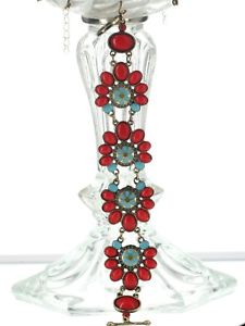 【送料無料】ブレスレット　アクセサリ―　ブレスレットトルコロケットct2bracelet ethnic golden resin red turquoise flower retro ct2