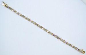 【送料無料】ブレスレット　アクセサリ―　ピンクスターリングdbjjascoブレスレット73グラムsterling silver dbj jasco gold tone pink purple stones bracelet 73 grams