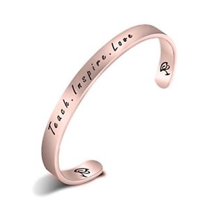 【送料無料】ブレスレット　アクセサリ―　ensianthteacheブレスレットカフスブレスレットensianth teacher gift teache love inspire bracelet cuff bracelet appreciation