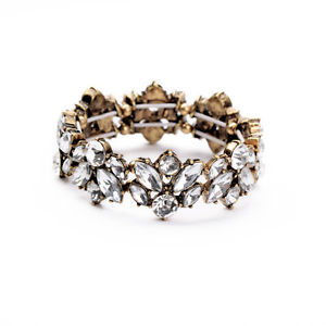 【送料無料】ブレスレット　アクセサリ―　ブレスレットフラワークリスタルレトロモダンオリジナルbracelet elatique flower crystal retro modern original evening marriage gift ct3