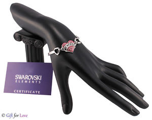 【送料無料】ブレスレット　アクセサリ―　ブレスレットシルバースワロフスキーエレメントbracelet teacher silver swarovski elements original g 4 love heart teacher
