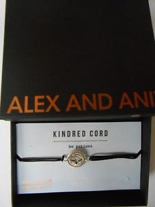 【送料無料】ブレスレット　アクセサリ―　アレックスキンドレッドコードブレスレットシルバータグボックスカードalex and ani kindred cord be patient bracelet shiny silver wtag box amp; card