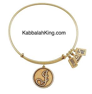 【送料無料】ブレスレット　アクセサリ―　アメリカゴールドブレスレットブレスレットwind amp; fire initial letter j charm gold bracelet expandable bracelet made in usa