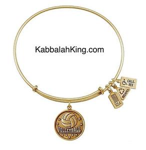【送料無料】ブレスレット　アクセサリ―　アメリカバレーボールスポーツゴールドストレッチブレスレットwind amp; fire volleyball sport gold charm stretch bracelet made in usa