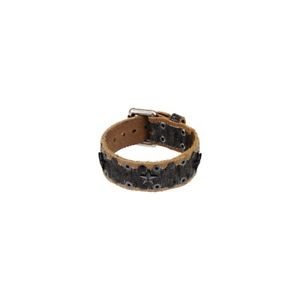 【送料無料】ブレスレット　アクセサリ―　レザーストラップブラウン