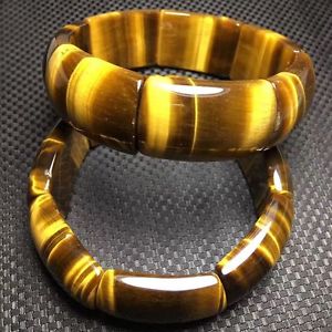 【送料無料】ブレスレット　アクセサリ―　タイガーアイビーズブレスレットgenuine natural yellow tiger eye gemstone rectangle beads nice bracelet aaa 14,425円