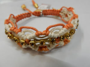 【貨物輸送無料】腕輪 付属物― バラゴンザレスブレスレットナオミオレンジrose gonzales woven bracelet ルビジウム15 naomi orange