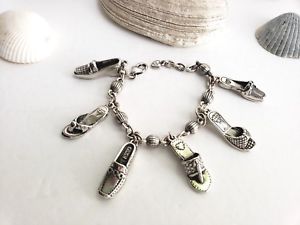【送料無料】ブレスレット　アクセサリ―　ブライトンシルバーブレスレットbrighton shoe charm silver bracelet
