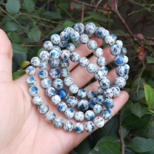【送料無料】ブレスレット　アクセサリ―　ラウンドビーズパワーブレスレットnatural k2 azurite volcanic stone gemstone round beads power bracelet 8mm aaa