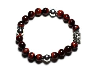【送料無料】ブレスレット　アクセサリ―　ブレスレットブルズアイstone buddha bracelet and bulls eye 8mm