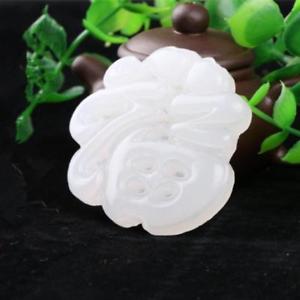 【貨物輸送無料】腕輪 付属物― フーペンダントペンダントchinese beautiful white jade handcarved blessing fu pendant pendant amulet