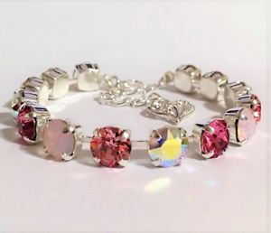 【送料無料】ブレスレット　アクセサリ―　スワロフスキーカップチェーンブレスレットcrystal cup chain bracelet silver plate made with swarovski crystal
