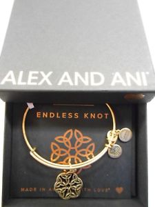 【貨物輸送無料】腕輪 付属物― アレックスノットワイヤーブレスレットラファエリアンゴールドalex and ani endless knot iii expandable wire bracelet rafaelian gold nwtbc