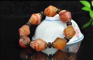 【貨物輸送無料】腕輪 付属物― ファッションビーズゴムブレスレットブレスレットchina fashion handknitted natural color agate beads elastic bracelets bracelets