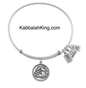 【送料無料】ブレスレット　アクセサリ―　ブルドッグマスコットシルバーブレスレットアメリカwind amp; fire bulldog mascot charm silver bracelet stretchy made usa