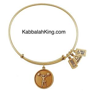 【送料無料】ブレスレット　アクセサリ―　アメリカチアリーダーブレスレットゴールドブレスレットwind amp; fire cheerleader charm bracelet gold expandable bracelet made in usa