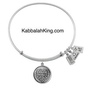 【送料無料】ブレスレット　アクセサリ―　ストレッチブレスレットアメリカwind amp; fire godmother heart filigree silver charm stretch bracelet usa