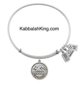 【送料無料】ブレスレット　アクセサリ―　アメリカスイマーシルバーブレスレットブレスレットwind amp; fire swimmer charm silver bracelet stretchy bracelet made in usa