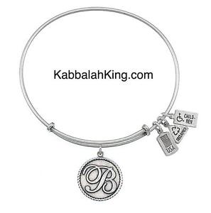 【送料無料】ブレスレット アクセサリ― アメリカシルバーストレッチブレスレットwind amp; fire original handwriting b silver charm stretch bracelet made in usa
