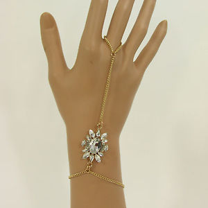 【送料無料】ブレスレット　アクセサリ―　メタルハンドチェーンファッションブレスレットwomen gold metal hand chain fashion bracelet
