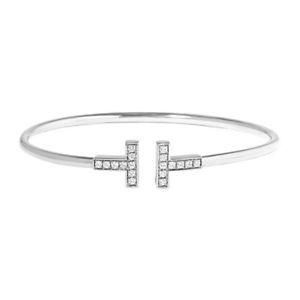 【送料無料】ブレスレット　アクセサリ―　アルジェントポンドdoppio t filo braccialetto w cz solido 925 argento sterling braceletvery