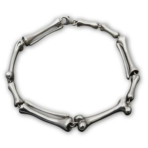 【送料無料】ブレスレット　アクセサリ―　ブレスレットステンレススチールスケルトンキングブレスレットスカルシルバーbracelet stainless steel mens womens bone skeleton king bracelet skull silver