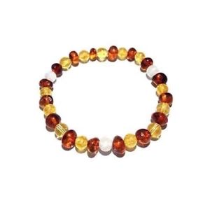 【送料無料】ブレスレット　アクセサリ―　ルナバルトオレンジムーンストーンシトリンストレッチブレスレットオレンジadult luna baltic amber moonstone citrine stretch bracelet love amber x uk