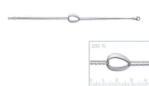 【送料無料】ブレスレット　アクセサリ―　ソリッドシルバーブレスレットリングオーバルチェーン9251000 solid silver bracelet ring oval chains 2 rows design nine cde