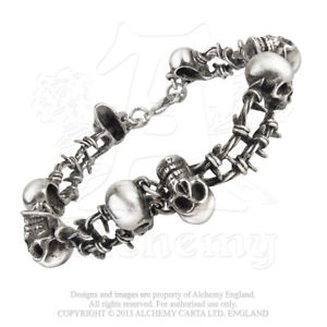 【送料無料】ブレスレット　アクセサリ―　ルマンピューターブレスレットサイズalchemyno mans landpewter braceletsize s
