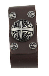 【送料無料】ブレスレット アクセサリ― ブレスレットレザーブラウンリベットローマbracelet leather brown with motive rivets roman