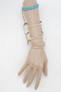 【送料無料】ブレスレット　アクセサリ―　カフマルチブレスレットゴールドチェーンアームファッションジュエリーwomen wrist cuff multi bracelet gold metal chain arm fashion jewelry