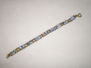 【送料無料】ブレスレット　アクセサリ―　ブレスレットオランダエナメルnice bracelet old brass enameled souvenir from holland