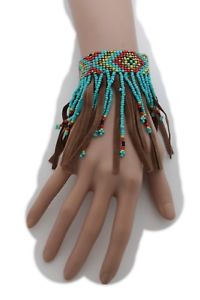 【送料無料】ブレスレット　アクセサリ―　ターコイズブラウンファッションエスニックブレスレットビーズwomens brown fashion ethnic bracelet with synthetic turquoise beads long