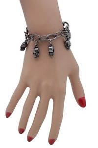【送料無料】ブレスレット　アクセサリ―　ピューターチェーンブロンズブレスレットハロウィーンファッションジュエリーwomen pewter metal chain bronze bracelet halloween fashion jewelry