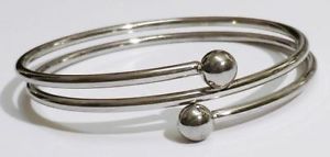【送料無料】ブレスレット　アクセサリ―　レトロブレスレットアールデコボールシルバーretro bracelet 2 laps deco metal ball rodier silver * 3286