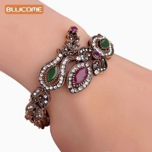 【送料無料】ブレスレット　アクセサリ―　ブレスレットアクリルユリトルコwomen bracelets acrylic resin lily flower full crystals turkish jewelry