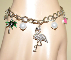 【送料無料】ブレスレット　アクセサリ―　ブレスレットシルバーペンダントブレスレットbracelet silver woman pendants swan rhinestones pearls amulets bracelet gift bb23