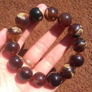 【送料無料】ブレスレット　アクセサリ&mdash;　ビーズオレンジビーズブレスレット29gr 14beads authentic natural amber round shape bead rosary bracelet 6669376｜hokushin