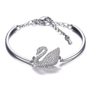 【送料無料】ブレスレット　アクセサリ―　シルバーブレスレットスワンブレスレットブレスレットsilver colour bracelet swan bracelet bracelets
