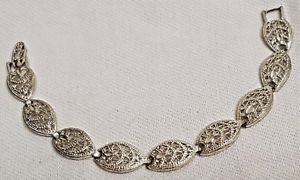 【送料無料】ブレスレット アクセサリ― ビンテージメッシュブレスレットシルバーカラーメタルbijou vintage mesh bracelet silver colour metal watermarkedt19