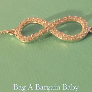 【送料無料】ブレスレット　アクセサリ―　スターリングsterling silver infinity bracelet