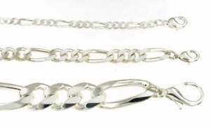 【送料無料】ブレスレット　アクセサリ―　ブレスレットフィガロチェーンイタリアbracelet silver plated figaro chain man woman jewelry gift italy