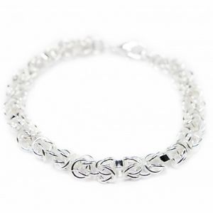 【送料無料】ブレスレット　アクセサリ―　リンクシルバーブレスレットレディースファッションsilver bracelet with links a gem for womens fashion